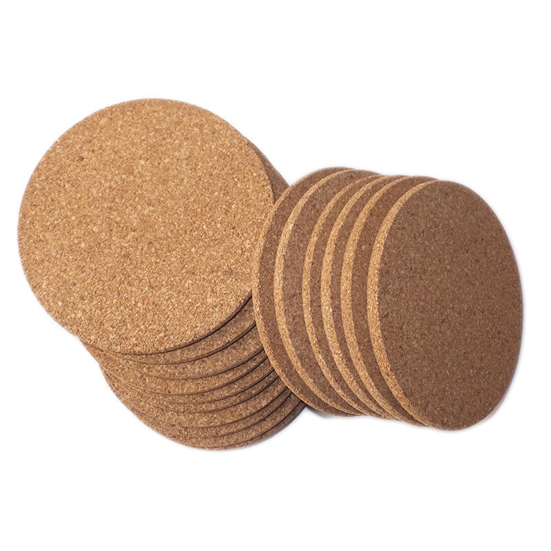 Eco-Cork - 16pc Natural Cork Coasters with Stylish Metal Holder