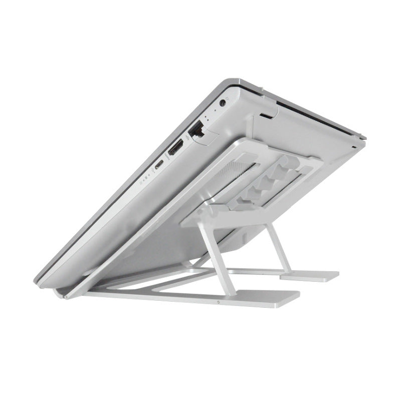Adjustable foldable laptop stand on desk