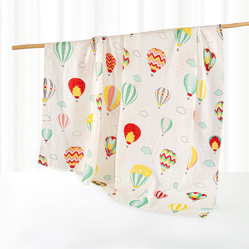 🍼Eco-Baby Bamboo Cotton Gauze Blanket & Towel: Soft Hug for Little One