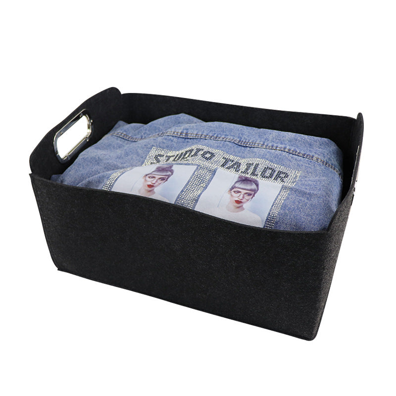 Felt pet toy storage basket