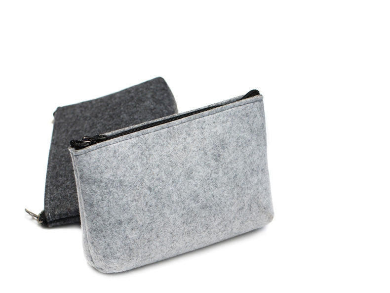 Wool felt cable organiser pouch