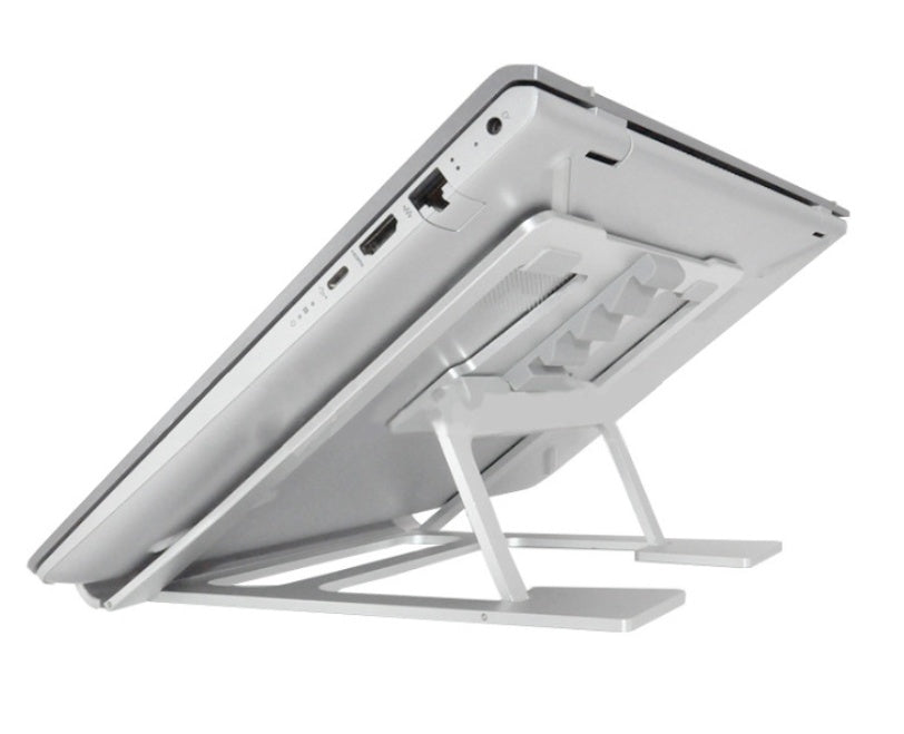 Adjustable foldable laptop stand on desk