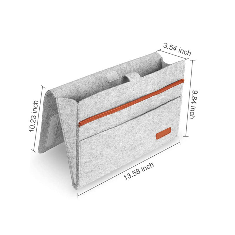Felt bedside hanging organiser for travel