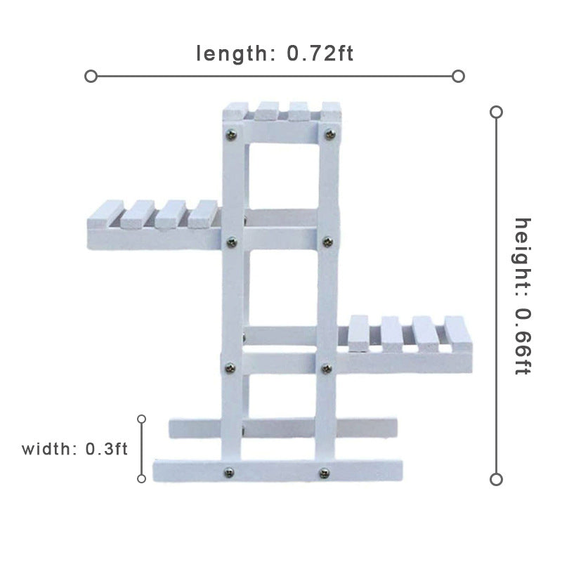 Wooden multi-layer plant stand