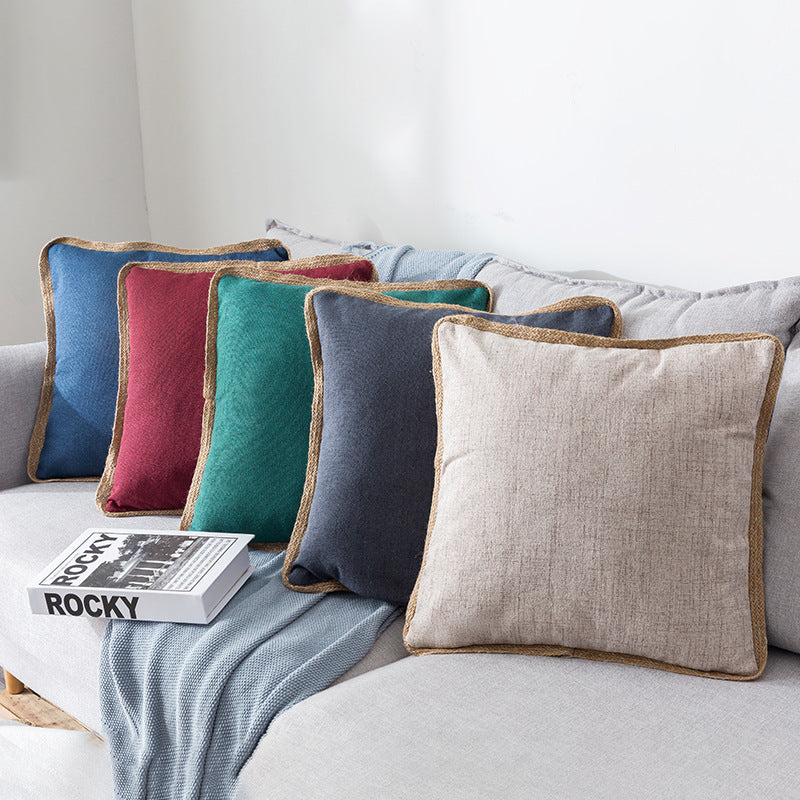 Hemp pillow cover for sofa and home use