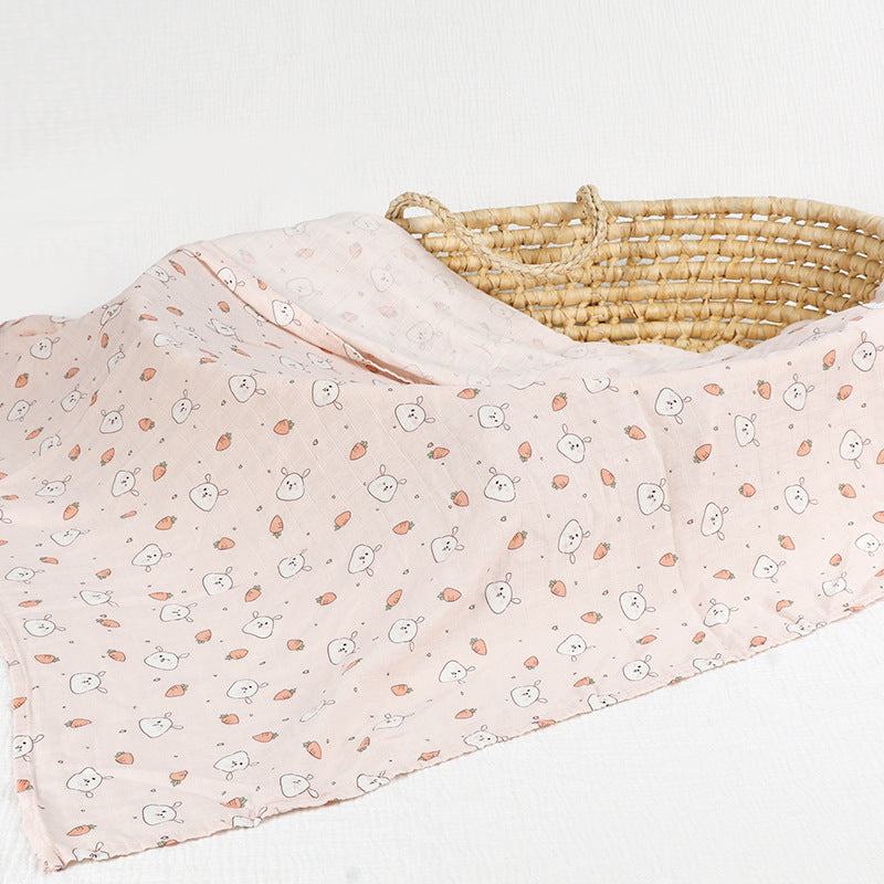 🍼Eco-Baby Bamboo Cotton Gauze Blanket & Towel: Soft Hug for Little One