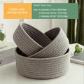 Cotton yarn woven storage basket for home organisation
