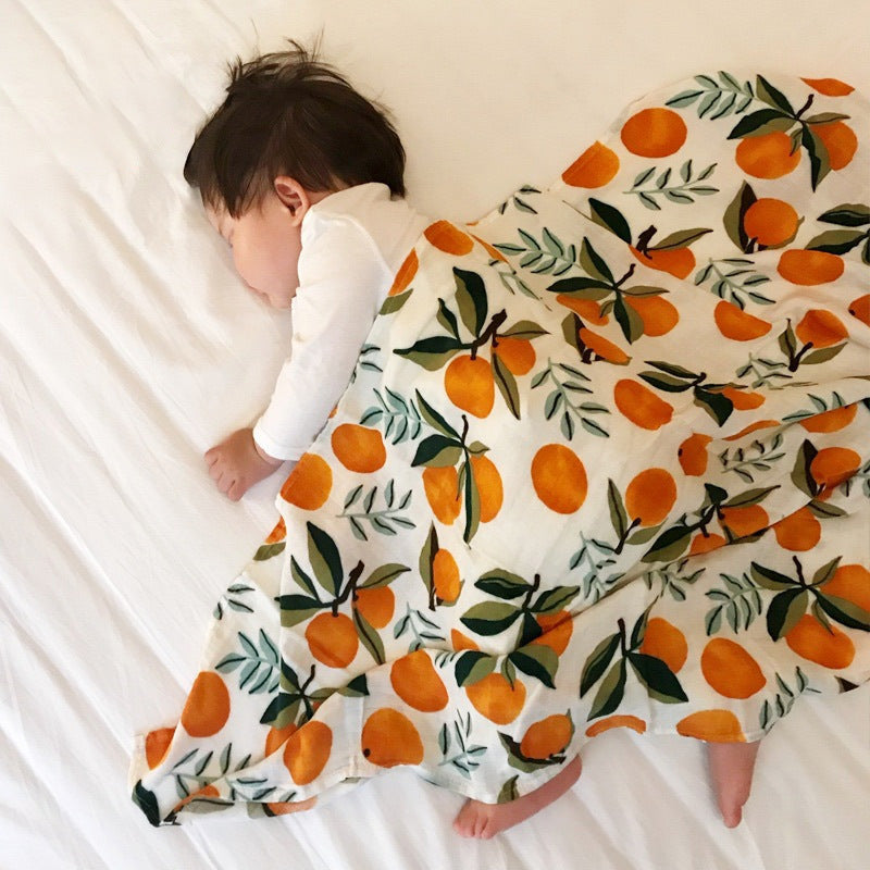 🍼Eco-Baby Bamboo Cotton Gauze Blanket & Towel: Soft Hug for Little One