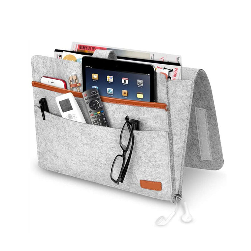 Felt bedside hanging organiser for travel