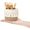 Natural jute storage basket for home organisation