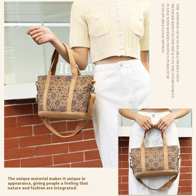 Cork crossbody utility bag