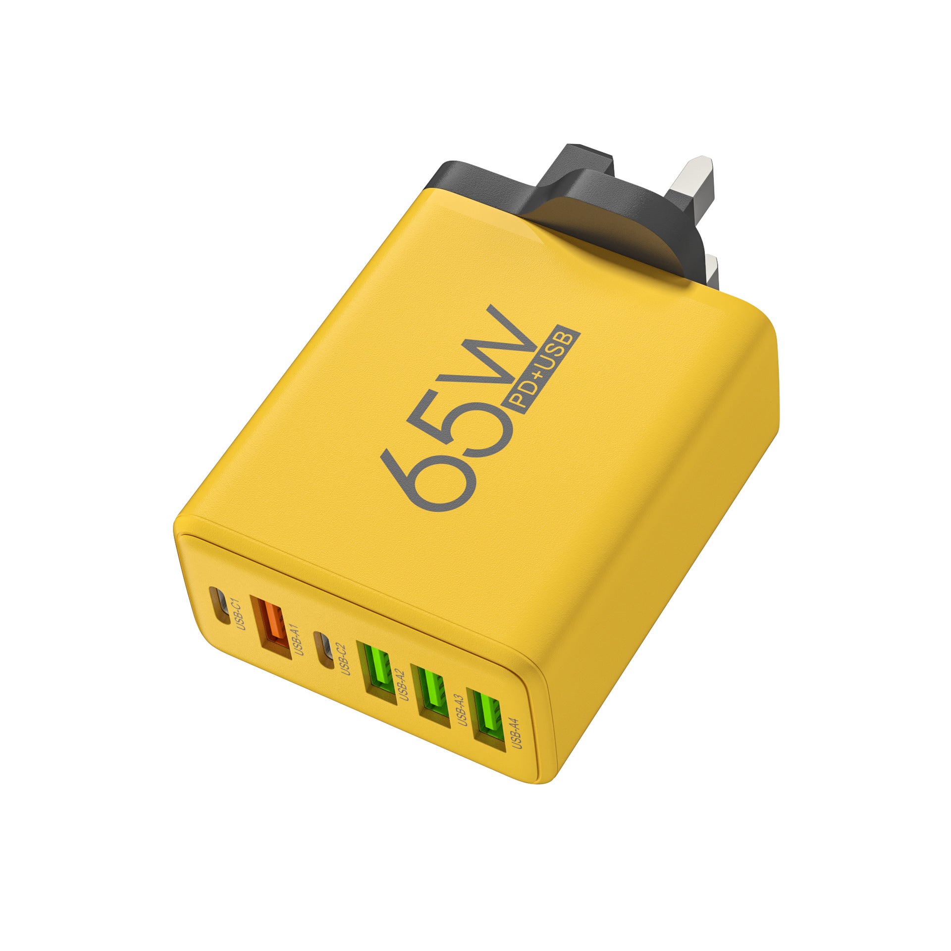 65W multi-port fast charging adapter