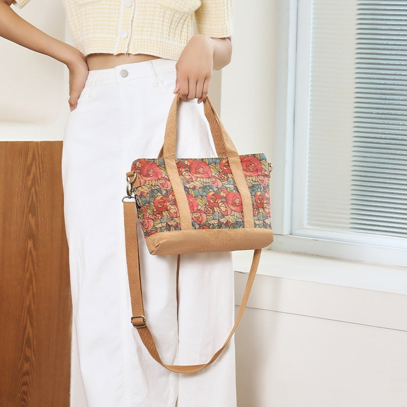 Cork crossbody utility bag