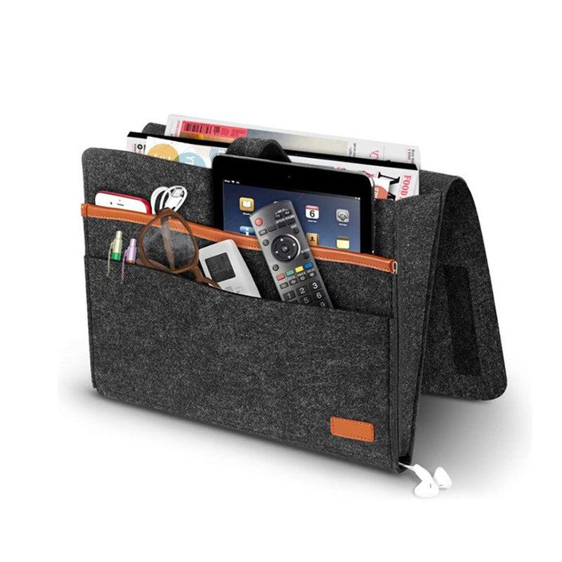 Felt bedside hanging organiser for travel