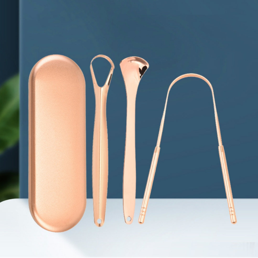 Stainless steel tongue cleaner for daily oral care