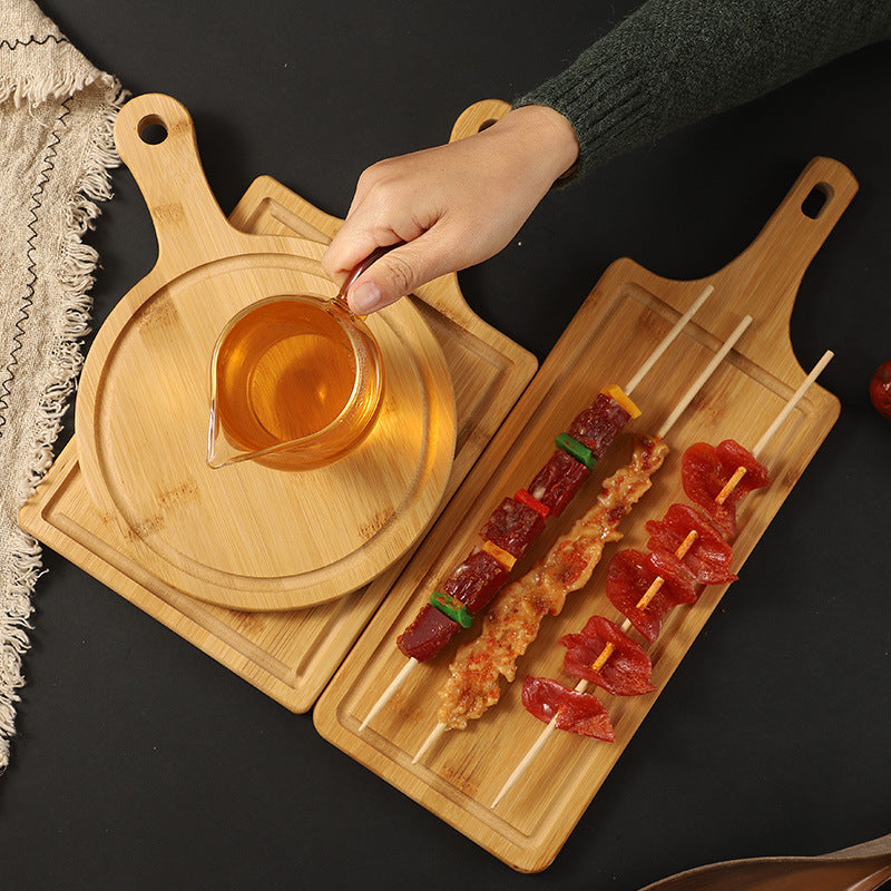 Bamboo serving and utility tray for everyday home use
