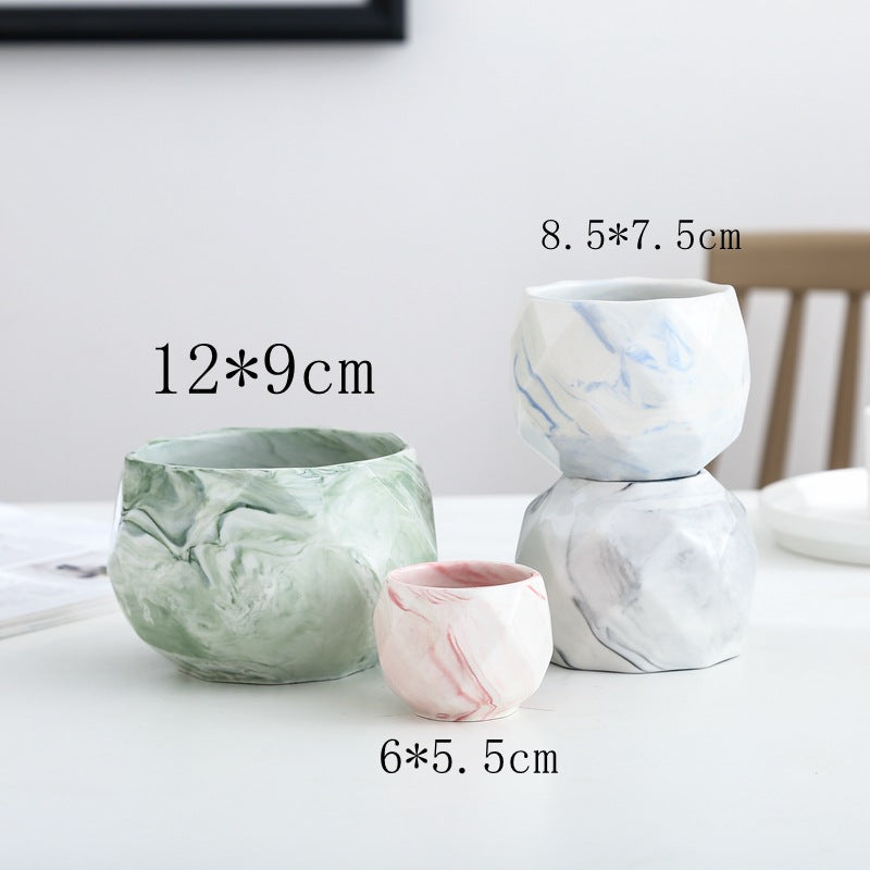 Scandinavian ceramic succulent planter