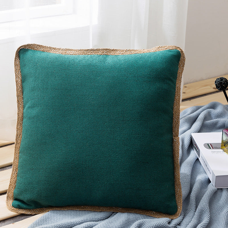 Hemp pillow cover for sofa and home use