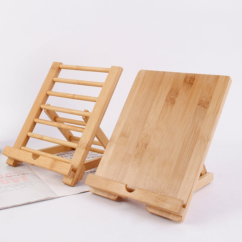 Bamboo phone and tablet stand