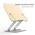 Adjustable wooden reading rack and laptop stand for desk use