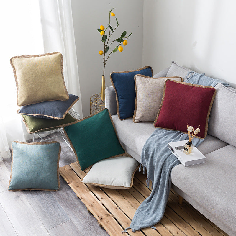 Hemp pillow cover for sofa and home use
