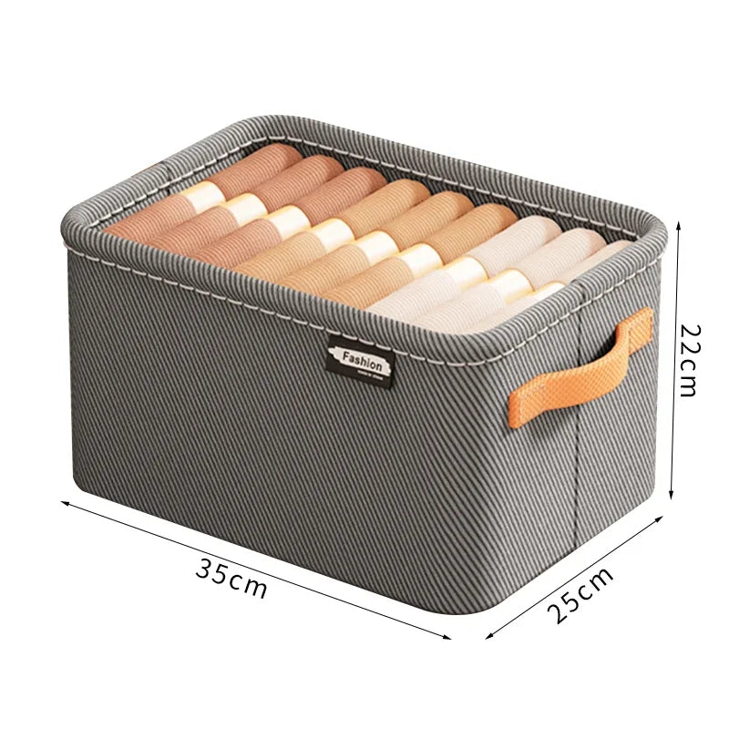 Fabric storage box for clothes and home organization