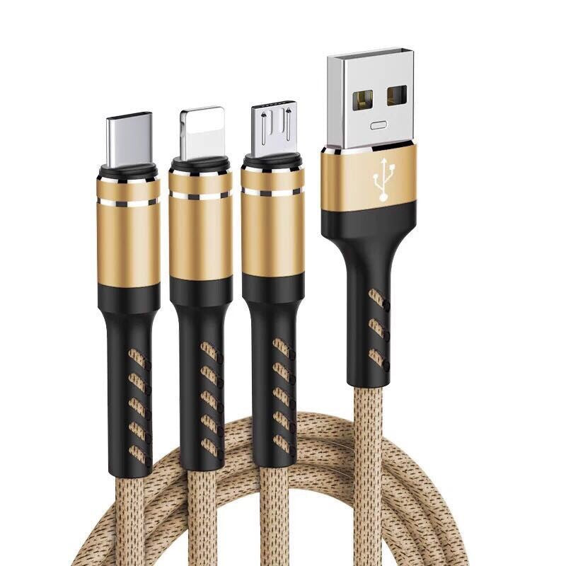 Braided fast charging cable with reinforced connectors