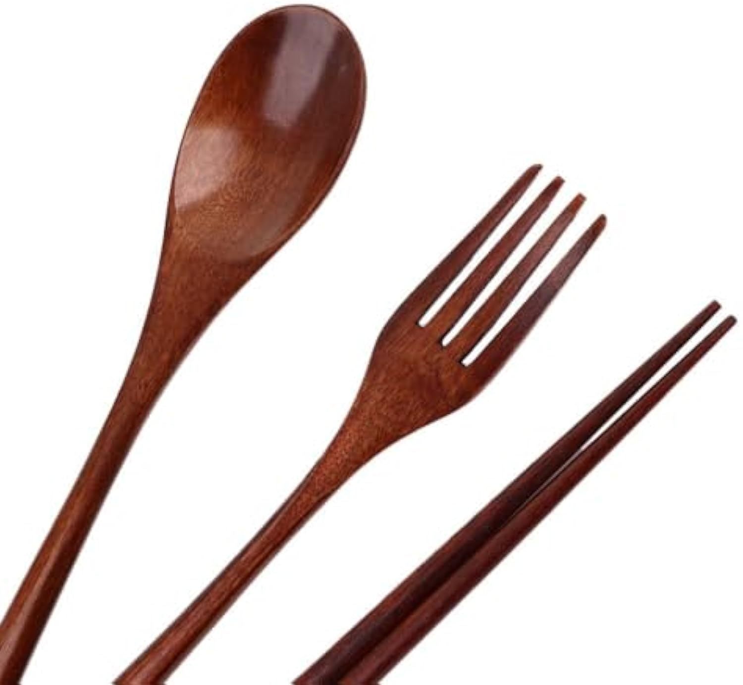 🥢Eco-Table Trio Set – Wooden Fork, Spoon & Chopsticks