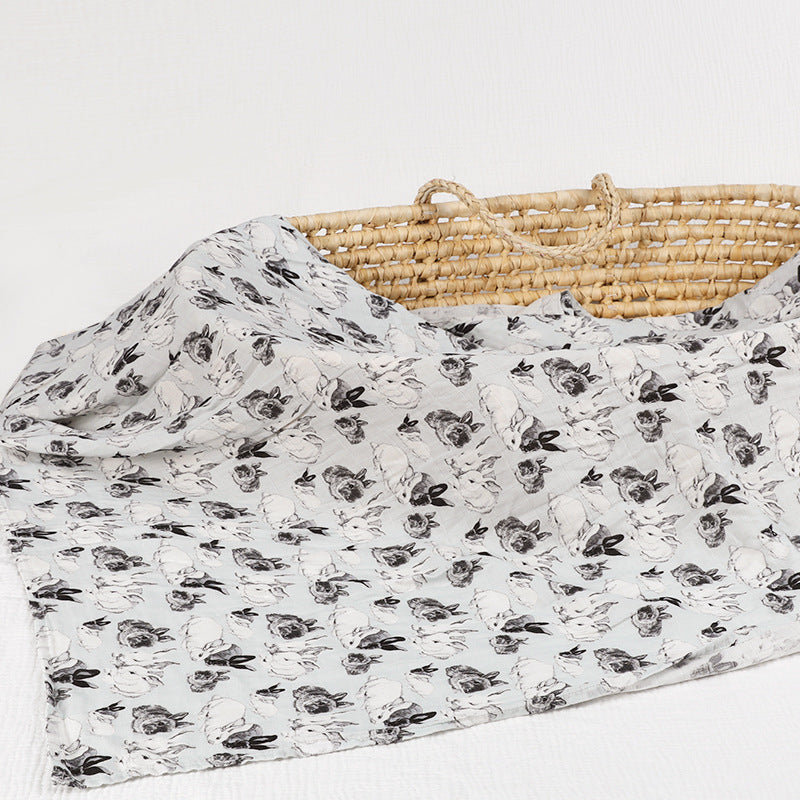 🍼Eco-Baby Bamboo Cotton Gauze Blanket & Towel: Soft Hug for Little One