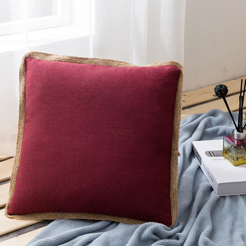 Hemp pillow cover for sofa and home use